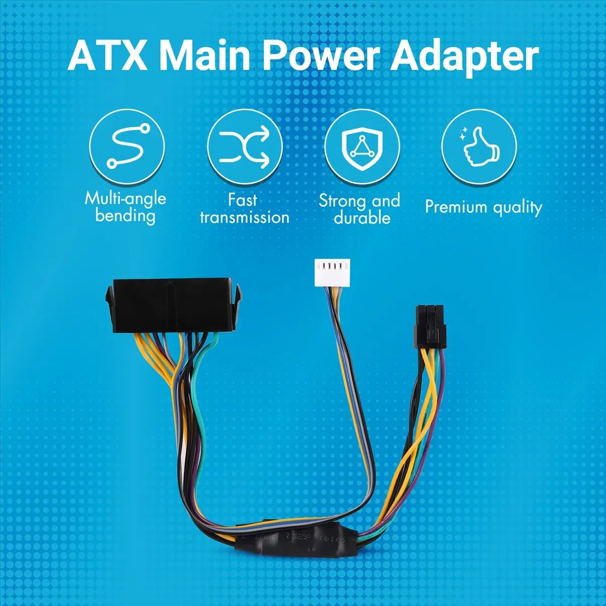 High-quality PC accessories in Stock ATX Main 24Pin Female to 6Pin Male 6Pin PCI-E PSU Power Adapter