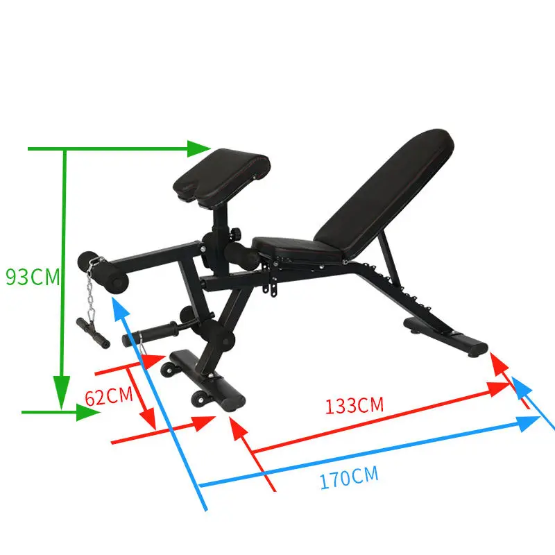 Picture 3: Home Gym Weight Lifting Dumbbell Bench Folding Adjustable Multi Functional Adjustable Bench