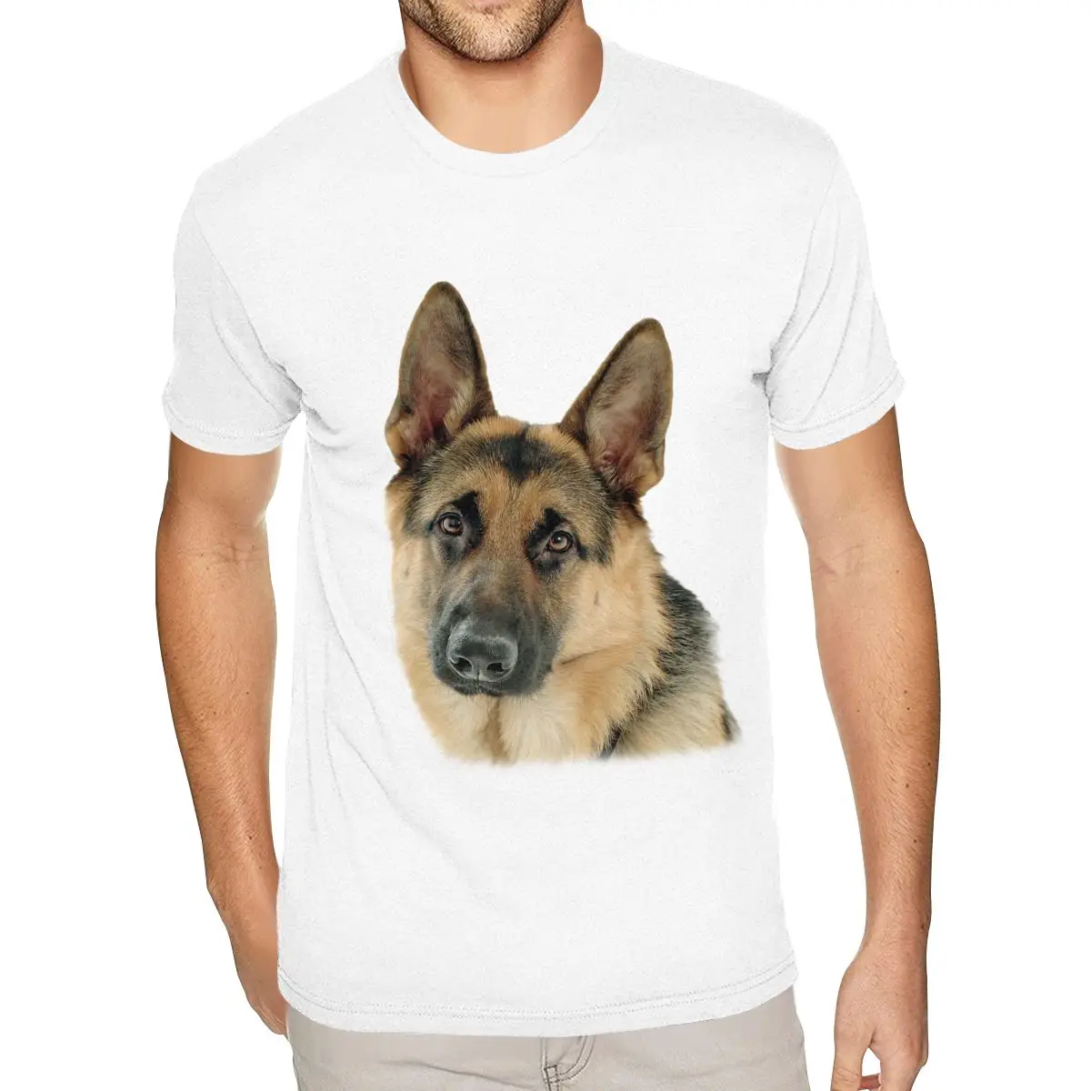 

Черная мужская рубашка с 3D принтом «Я люблю немецкая овчарка» из ультра хлопка с круглым вырезом и короткими рукавами на заказ