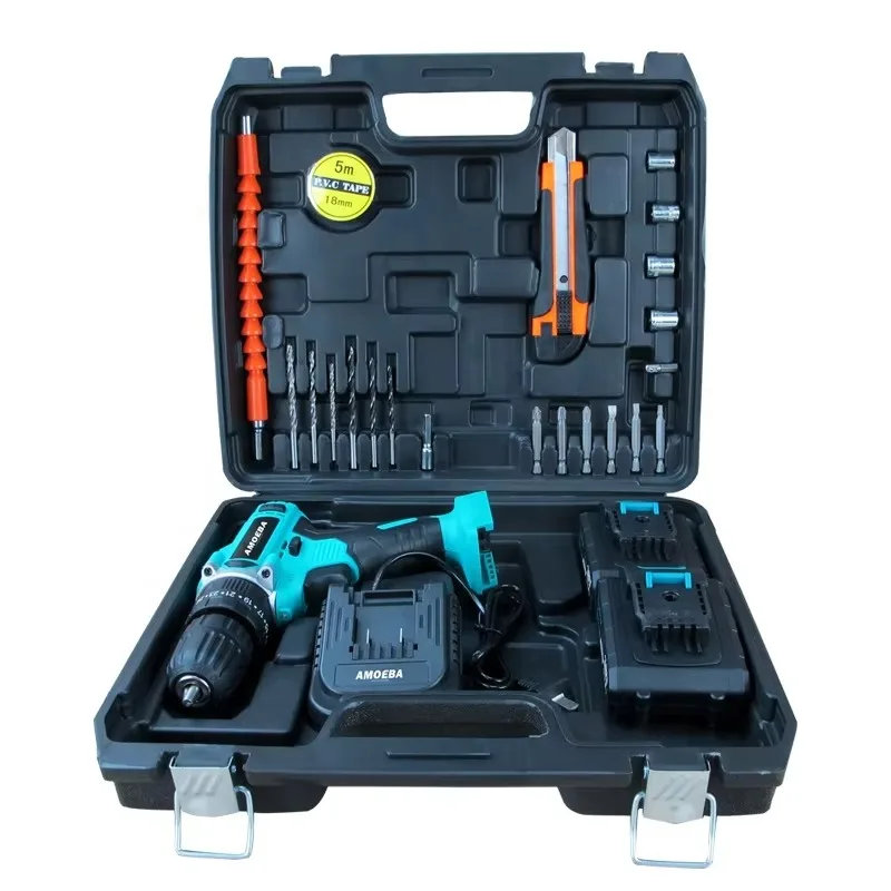 Heimwerker-Akku-Bohrschrauber- und Bohrmaschinen-Set, Kombinationsset für Bohrmaschinen