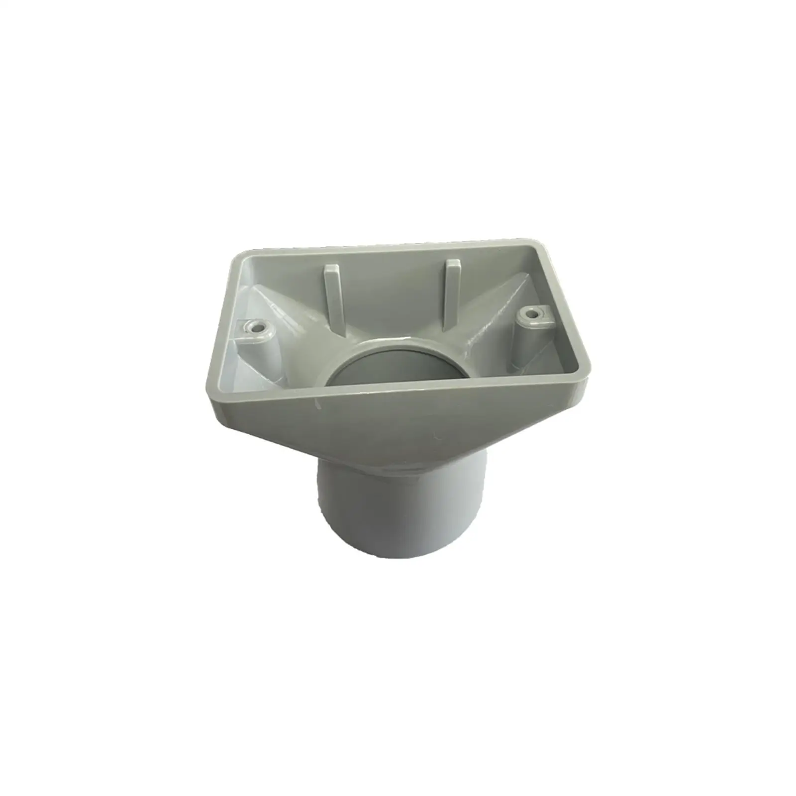 Pool Overflow Drain Assembly with Screws Rectangular Grey PP Material Anti Clog for in Ground Swimming Pools Hot Tub Shower