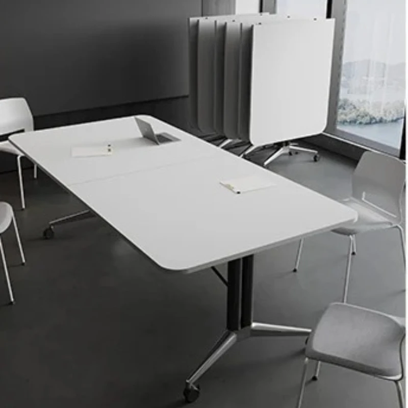 LMM1 folding conference table movable long strip desk multi-function wheel negotiation long table