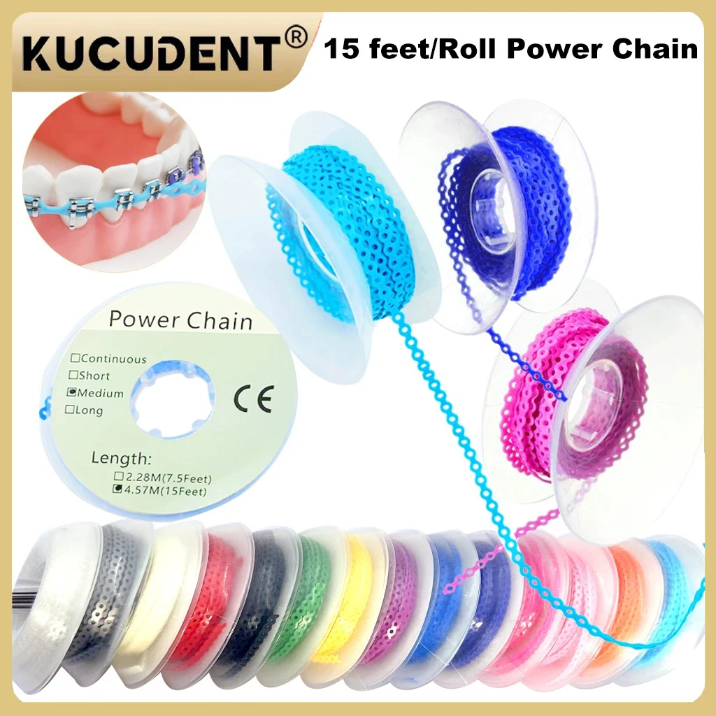 KUCUDENT Dental Orthodontic Elastic Power Chain For Braces R