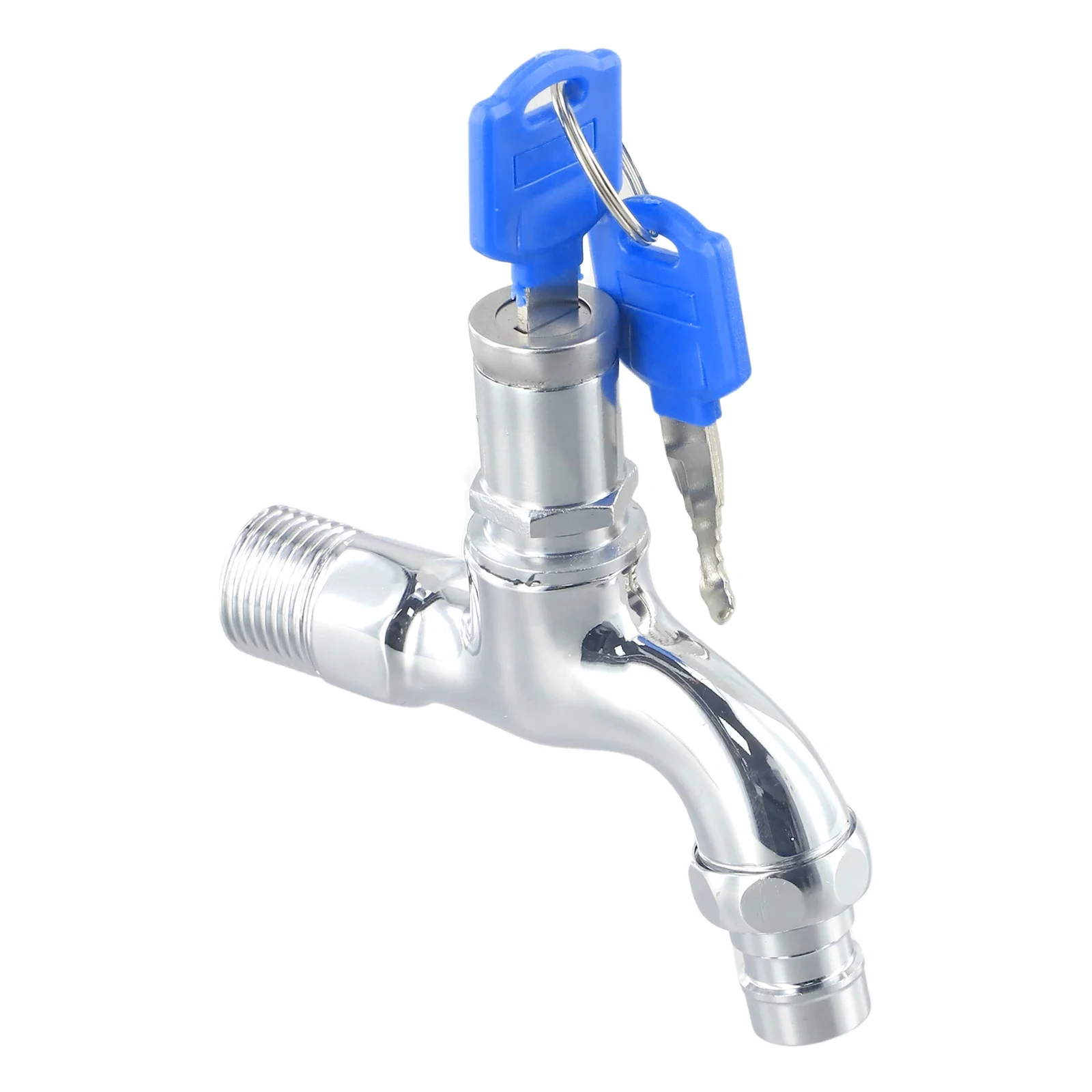 

For Public Places Household Faucet Lockable Silver 1/2 "male Thread 10mpa Faucet With Key Lock For Home Mop Sink