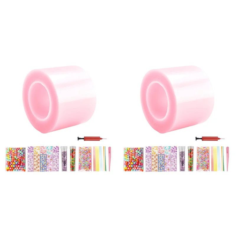 AS96-2X Нано-клей для домашних животных, разминающий музыкальный пузырь, полный набор нано-ленты, двухсторонняя паста, выдувной пузырь A