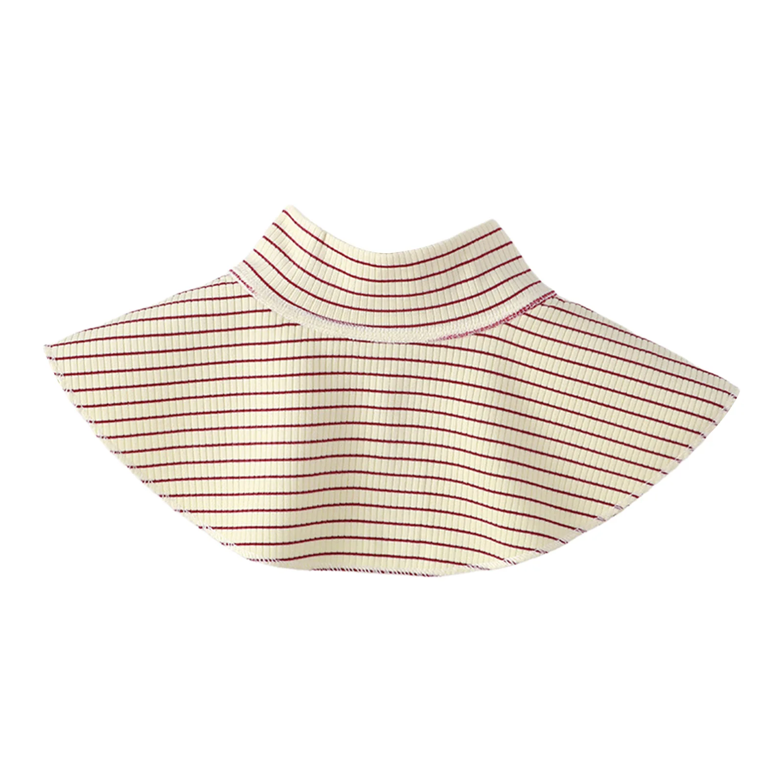 Baby Boys Girls Fake Turtleneck Dickey Detachable Striped Neck Cover Scarf Spring Fall Winter Windproof Warm Half High Collar