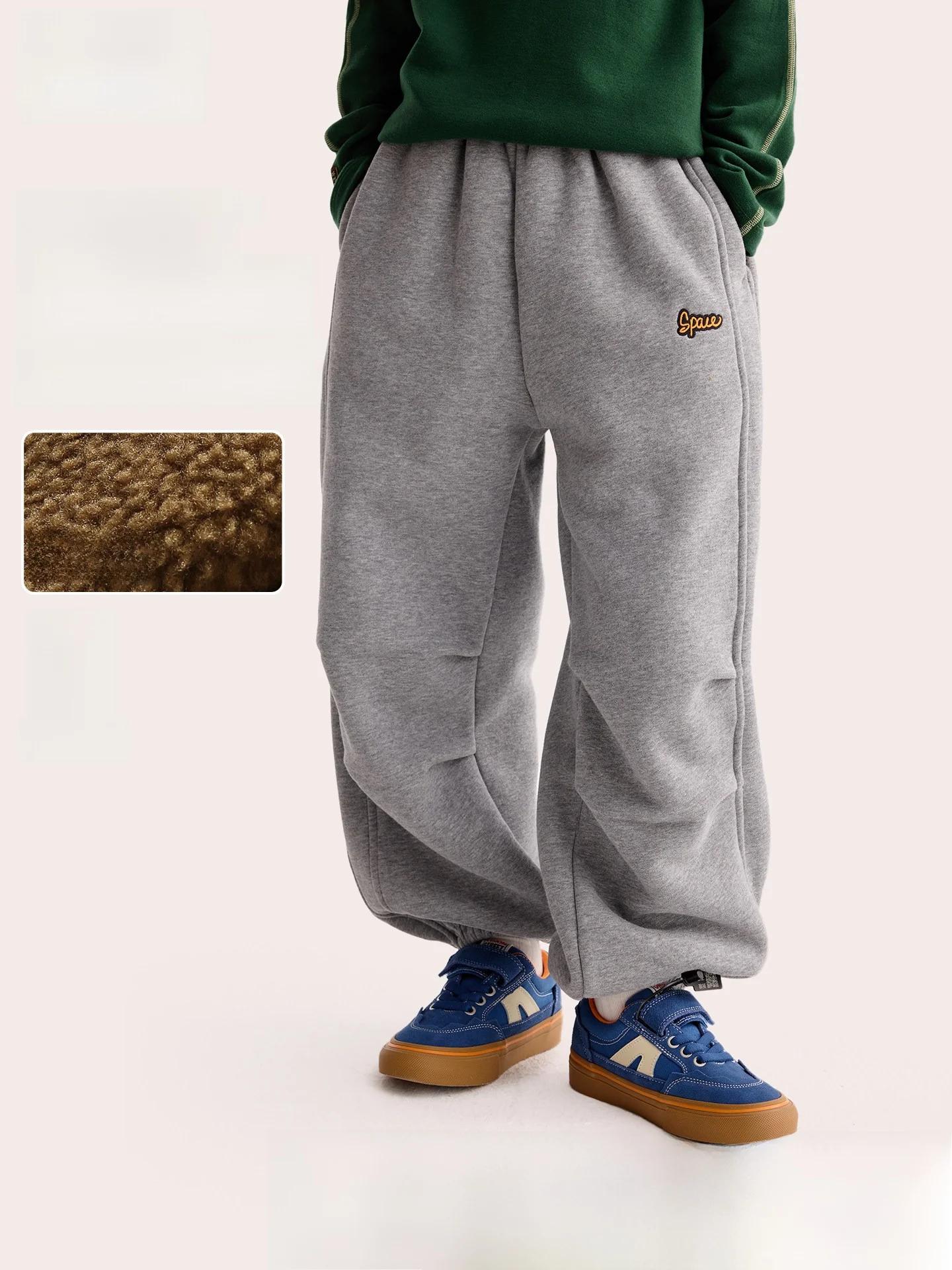 Thickened Fleece Children's Casual Pants Autumn Winter Unisex Kids Match All Kindergarten Boys Girls Straight Leg Trousers