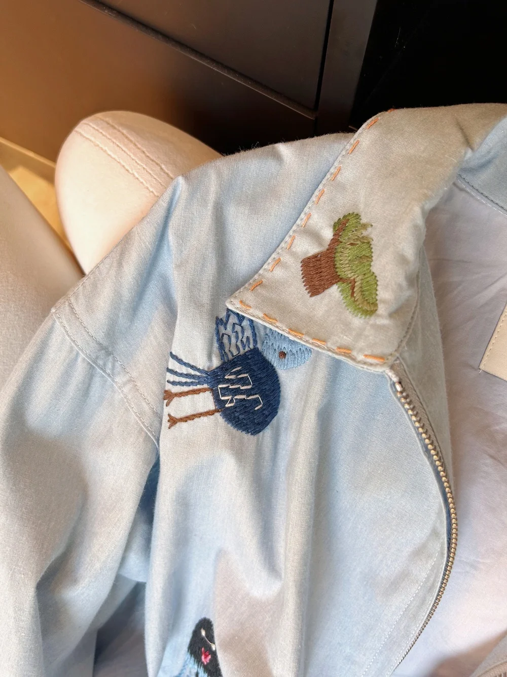 ファイオナブル フレブルー 刺繍襟 オルトジャエット レディース スプリングオータムデザイン カジュアル万能トップス ユニバーサルフィット