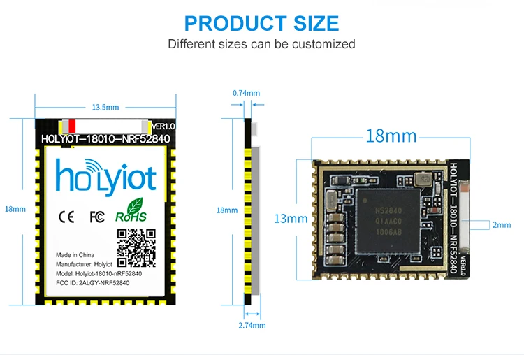 Holyiot 2.4Ghz Bluetooth Module NRF52840 Chipset Low Energy for BLE Mesh  Module BLE Automation Modules for Ceramic Antenna - AliExpress 44