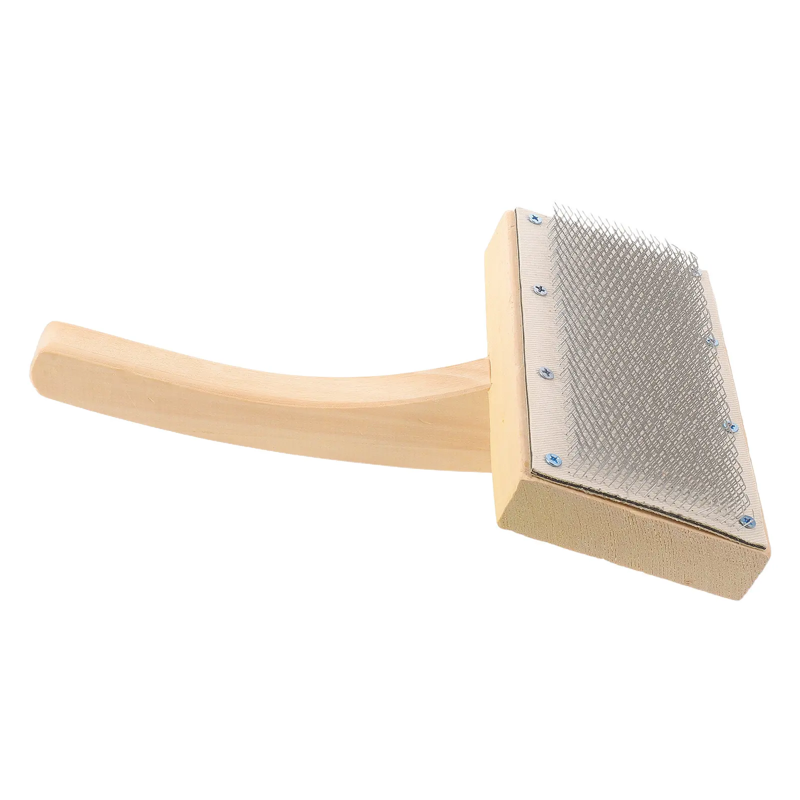 

2Pcs Wool Carder Portable Small Handheld Carders Wooden Handle Needle Felting Brush Fiber Carder Tool for Craft Felting