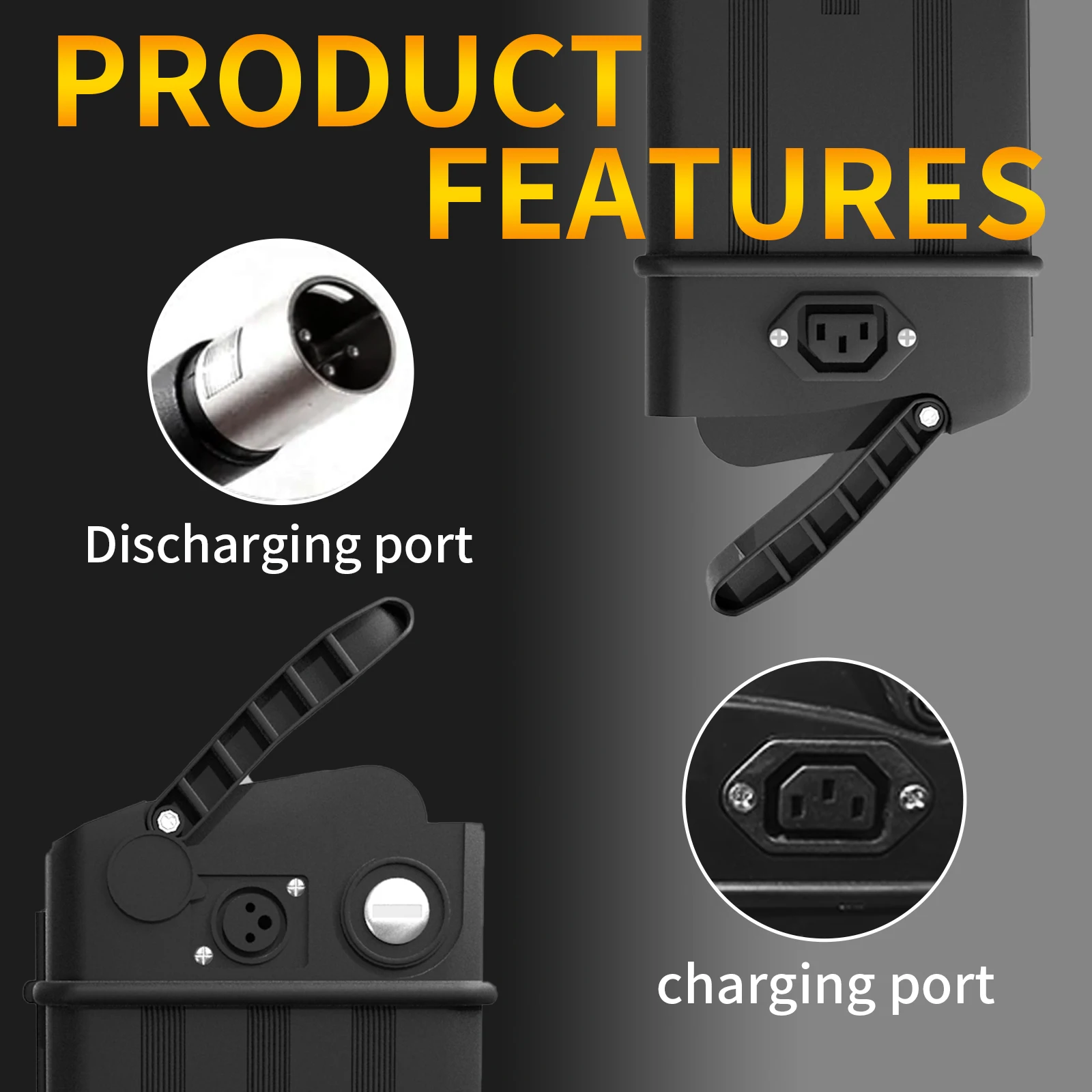 48V12Ah Ebike Battery with Base,30A BMS,Safety Lock and Waterproof&dustproof Shell,for 0-1500W Electric Bike Motor