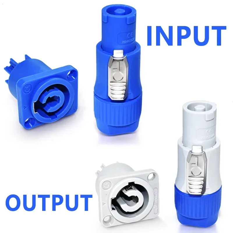 5/20Pcs AC Power Plug 3 Pin AC Power Socket XLR Connector with Lock Terminal for LED Screen Stage Light