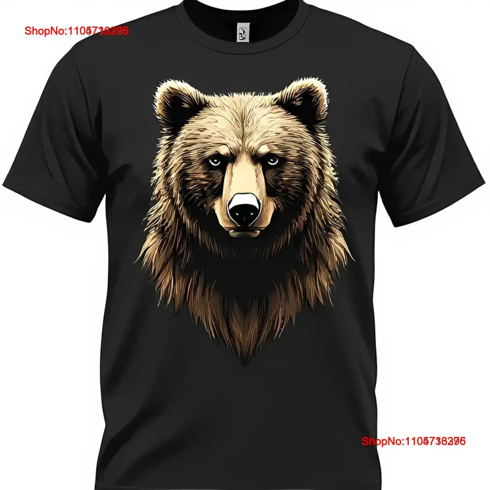 Bold Black T Shirt with Striking Bear for Nature Lovers vintage Washed Stretched Soft Breathable streetwear graphic Casual