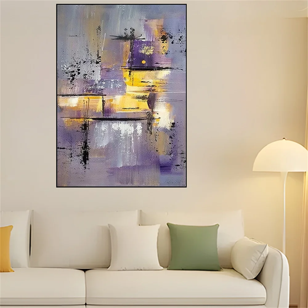 

Hand Painted Abstract American Canvas Painting Interior Wall Decor Art Pictures For Home Turquoise Home Decor Wall Oil Paintings
