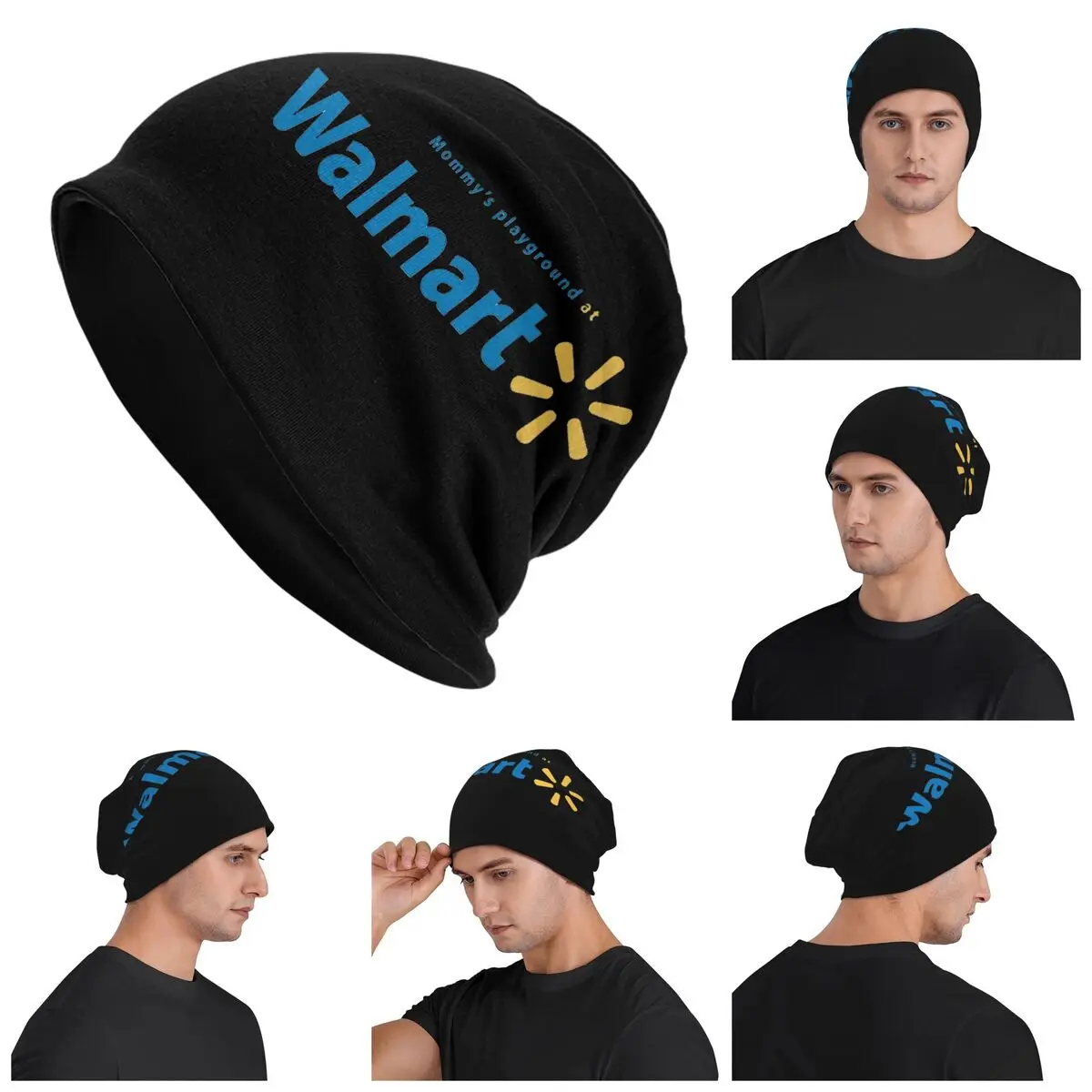 

Walmart Warm Knitted Cap Hip Hop Bonnet Hat Autumn Winter Outdoor Beanies Hats for Unisex Adult