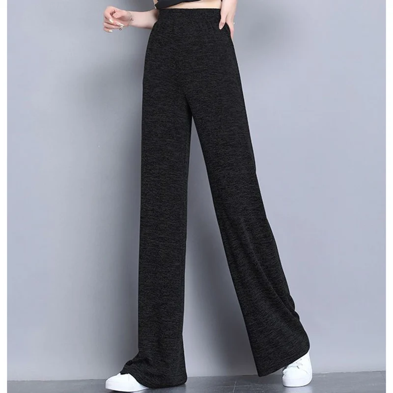 2024 Summer Women Fashion Leisure Pants Lady Versatile Baggy Wide Leg Straight Leg Trousers Female Designer High Waisted Slacks