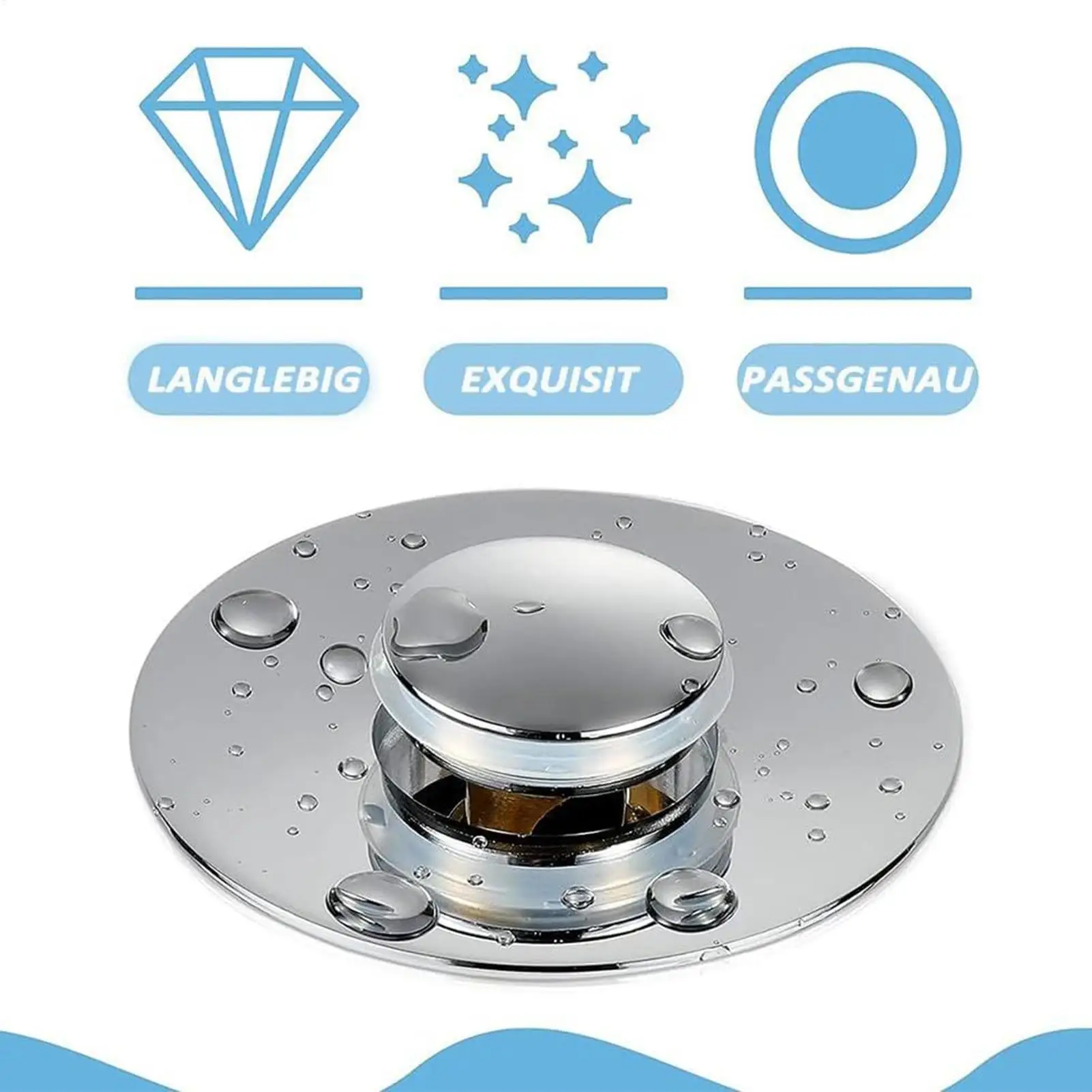 

Bathroom Sink Drainer Stopper Anti Clogging Basin Pop-up Shower Drain Hear Catcher Bathroom Sink Plug Filter