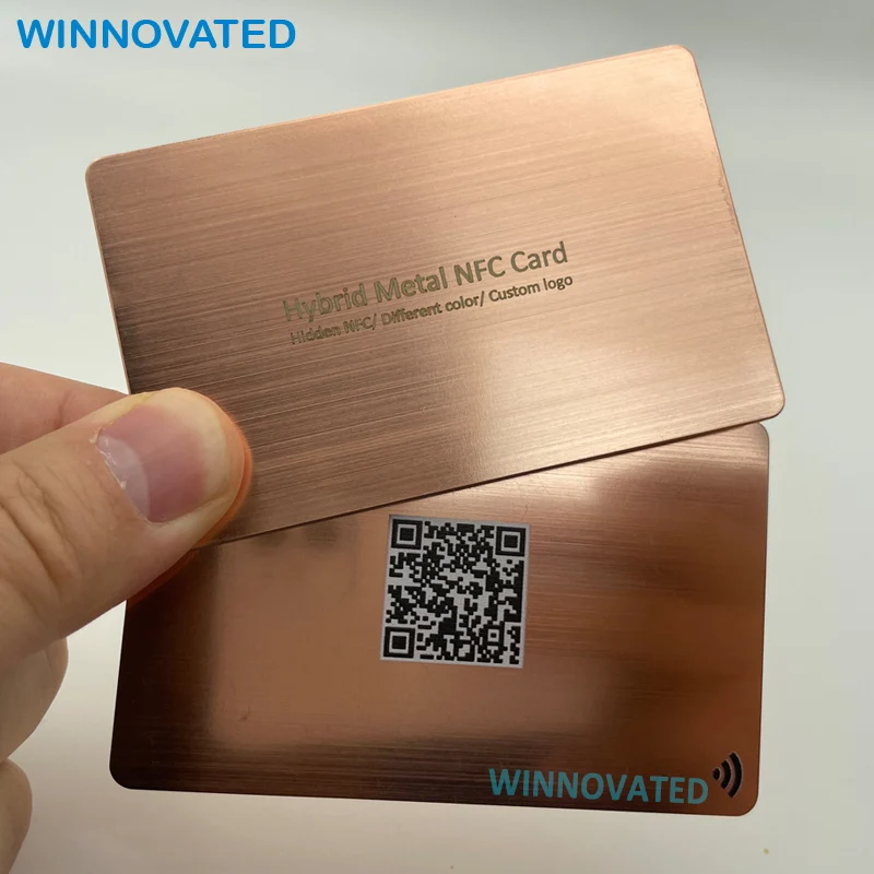 Customized product Customized Color Writeable Hidden Contactless RFID NFC Chip Metal Business Hybrid Cards - Image 6