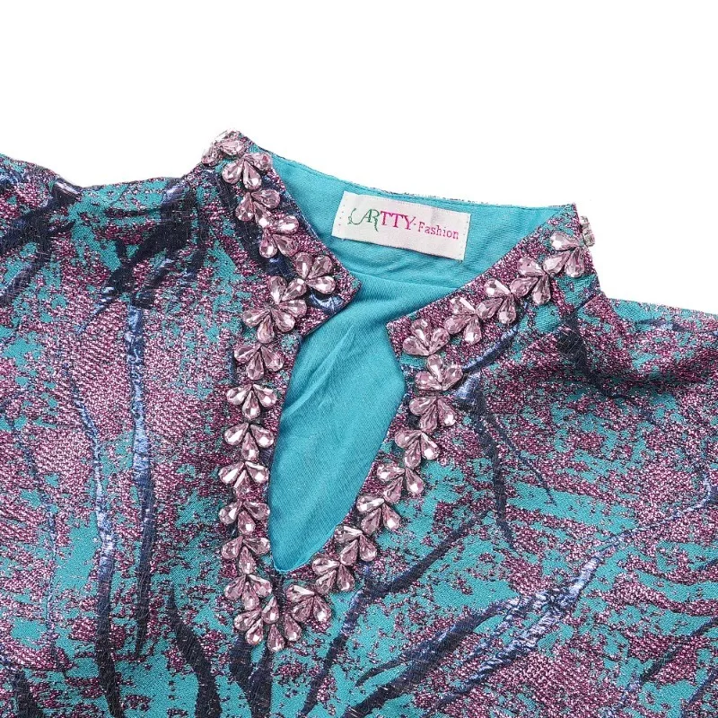 عبايات للنساء دبي فساتين راقية إسلامية أفريقية بروكيد بوبو رداء جلابة فام قفطان مغربي فساتين الحفلات المسائية #3