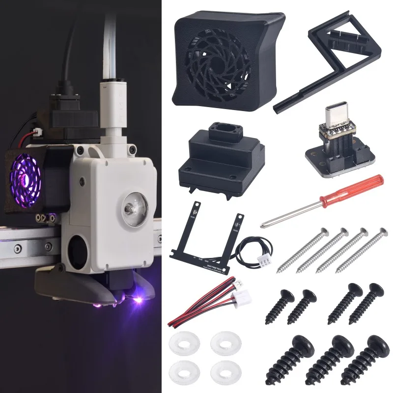 Panda Cooler Printhead Cooling Fan Nozzle Lighting Retrofit Upgrade for A1