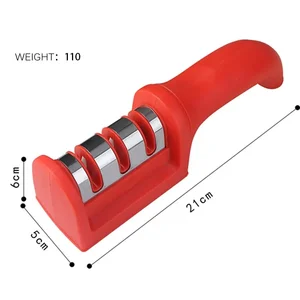 Handschärfer von Küchenmessern, multifunktionales Haus, 3 schwarze Schärfsteinersegmente von drei Zwecken 10 Hauptverkaufsjungen - №8