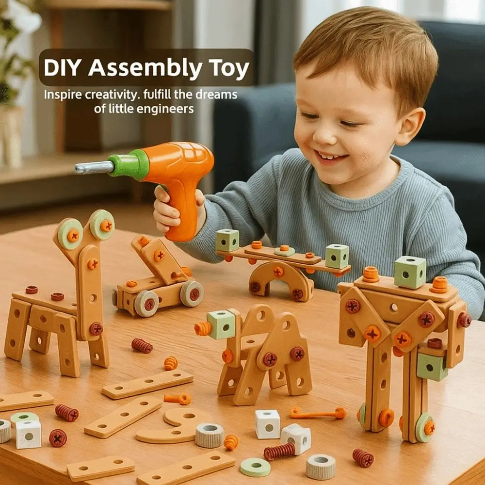 59/100/143 pièces boîte à outils de Simulation éducative pour enfants boîte à outils d'entretien en plastique Montessori apprentissage ensemble d'outils en bois