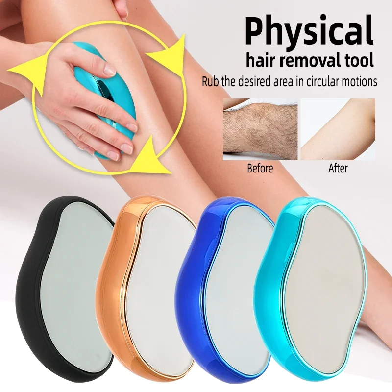 Nuevas Depiladoras Físicas Indoloras para Eliminar el Vello, Depiladora de Cristal, Segura, Fácil de Limpiar, Reutilizable, Herramienta de Depilación Corporal