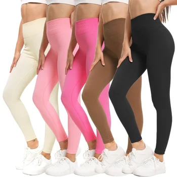 مضلع عالية الخصر اللياقة البدنية رياضة اليوغا السراويل النساء سراويل أنيقة دون خطوط محرجة الشتاء طماق عرق السراويل ملابس حريمي