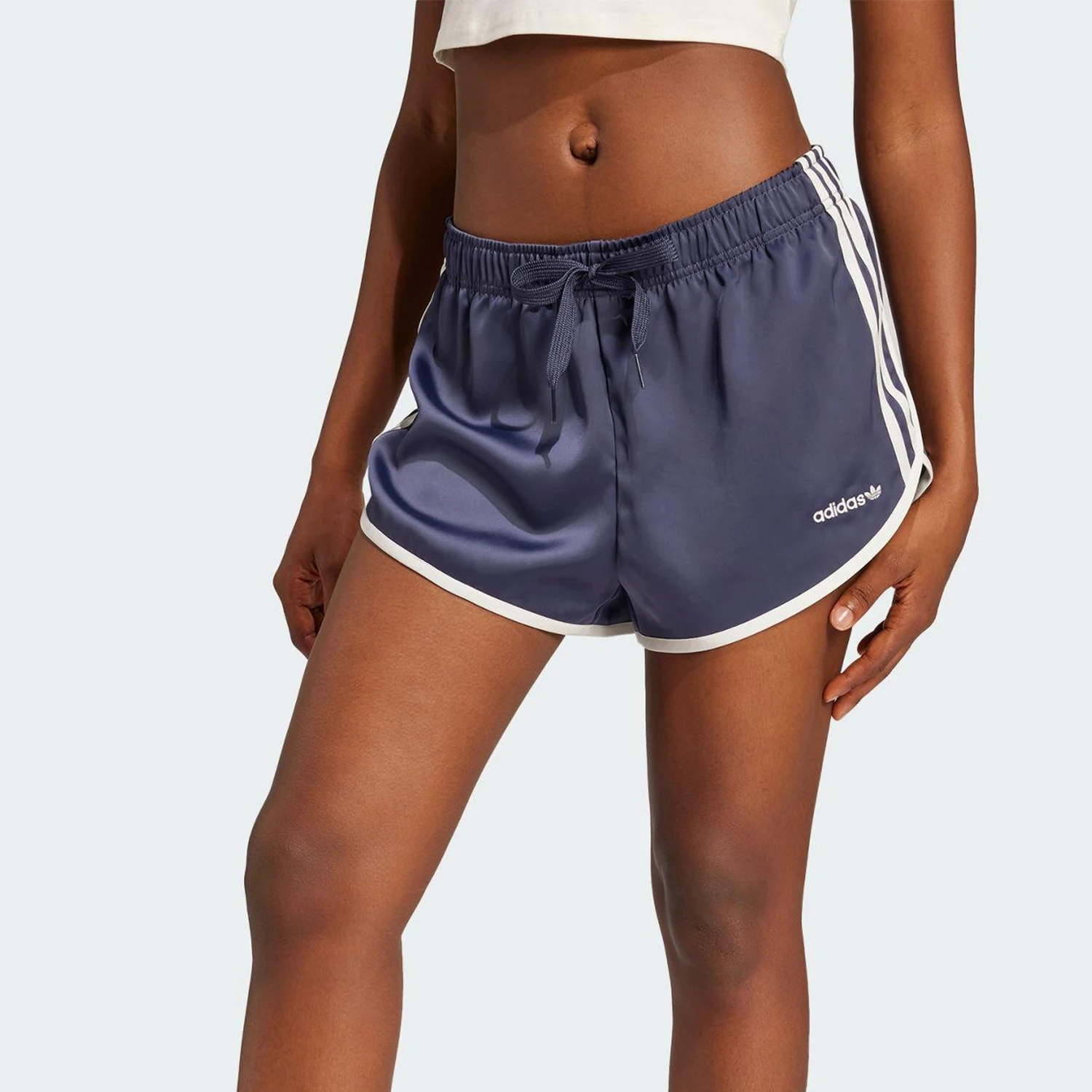 

Женские дышащие свободные классические шорты Adidas Originals Trefoil из атласа JC8895