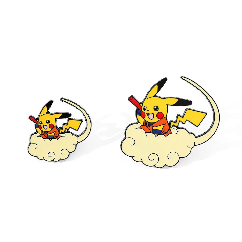 

1 Set Fashion Cartoon Brooch Jindowin Pikachu Enamel Pin Metal Badge Jewelry Clothing Backpack Accessories Gift for Friends