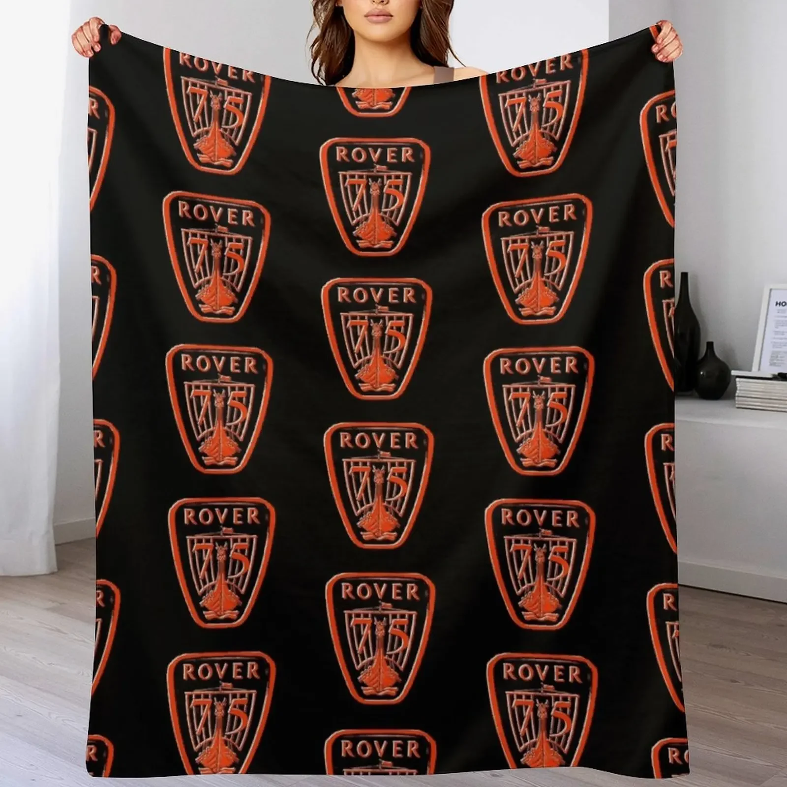

Rover 75 classic car logo red/white Throw Blanket Modern Design Soft Blanket for Home Decor