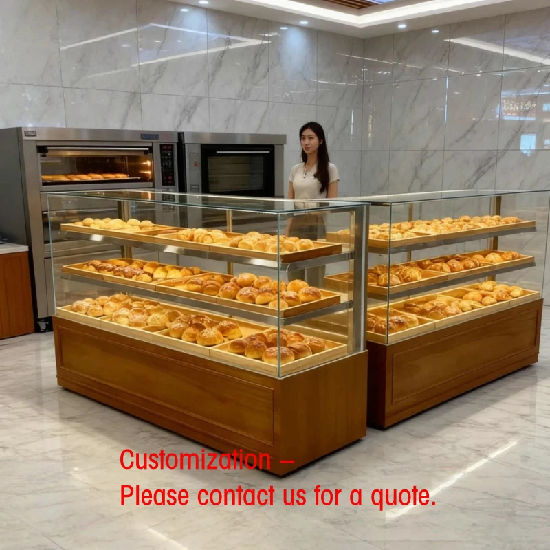 

custom.Commercial Pastry Display with LED Lighting & Durable Glass Construction Bakery Coffee Shop Counter