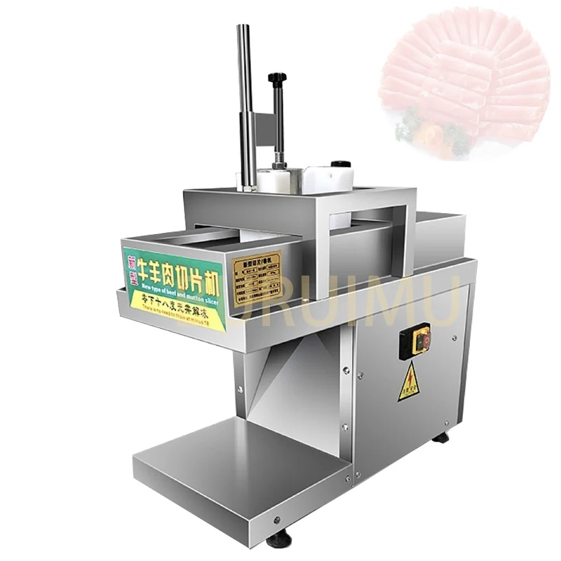 

Automatic Stainless Steel Electric Freezing Meat Slicer Cut Lamb Roll Mutton Beef Sausage Bacon Flaker Forming Making Machine