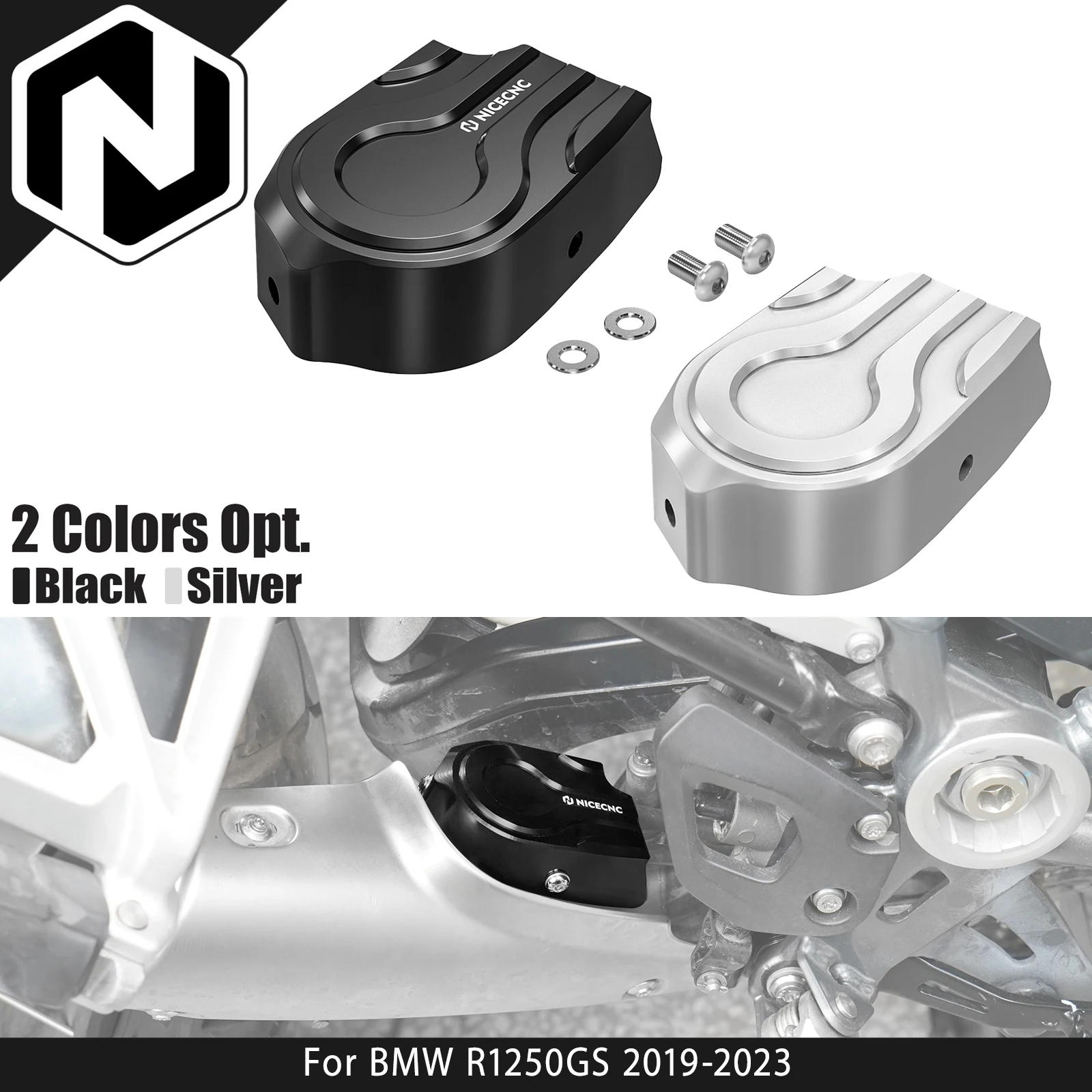 

NICECNC Защитная накладка на выхлопную трубу для мотоциклов BMW R1250GS 2019-2023 (R 1250GS, R1250 GS, R 1250 GS, R1250GS) 2023 2022 2021 2020 2019