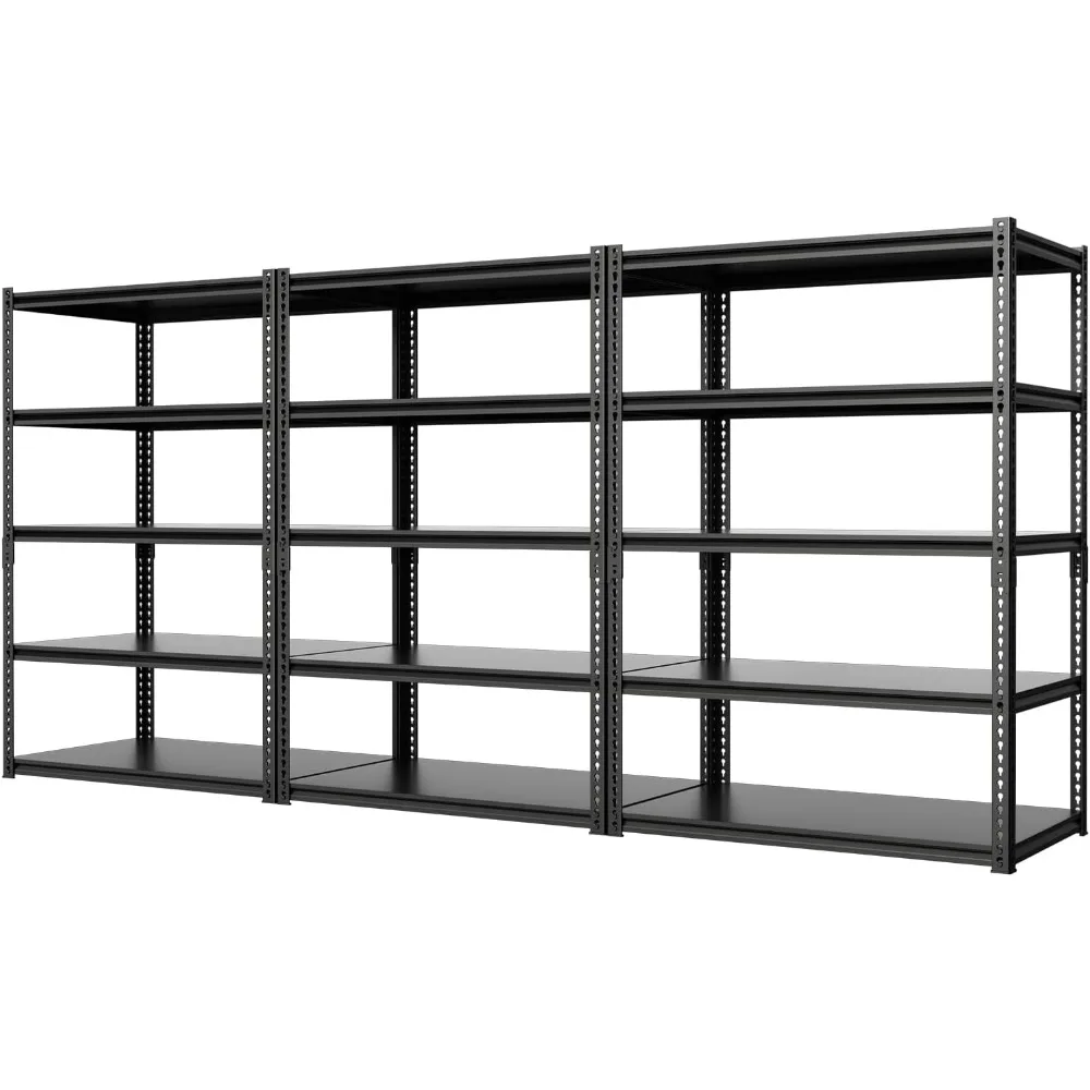 72 "H Heavy Duty Garage Shelving Load 2000 ปอนด์โรงรถชั้นวางของ, 5 ชั้นปรับโลหะ Shelving สําหรับ Storage Rack โรงรถ