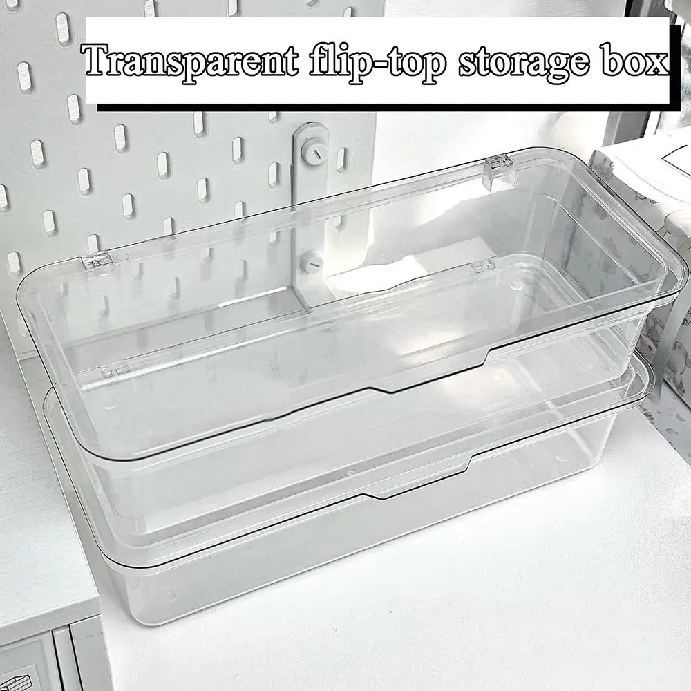 

Jewelry Storage Supplies Photocards Collection Organizer Plastic Box Desk Organizer Box Flip Cover Idol Photo Storage Case