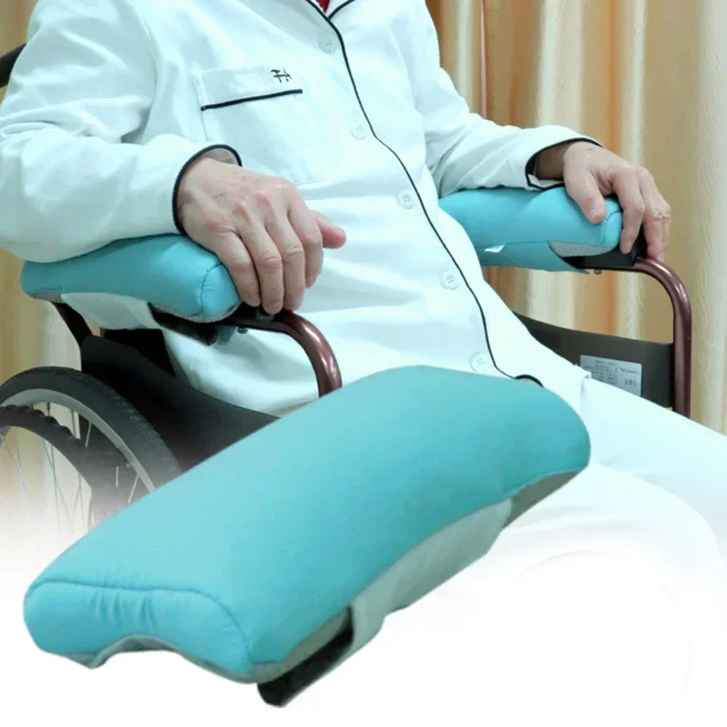 Wheelchair Armrest Cover Antibacterial Pure Cotton A Pair of Pads for Office and Transport Chair Comfort Padding Pressure Relief
