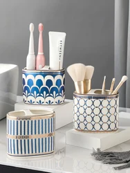 Ins Popular Nordic Bathroom Accessories Set Ceramic Toothpaste Holder Toothbrush Holder Storage Organizer для зубных щеток