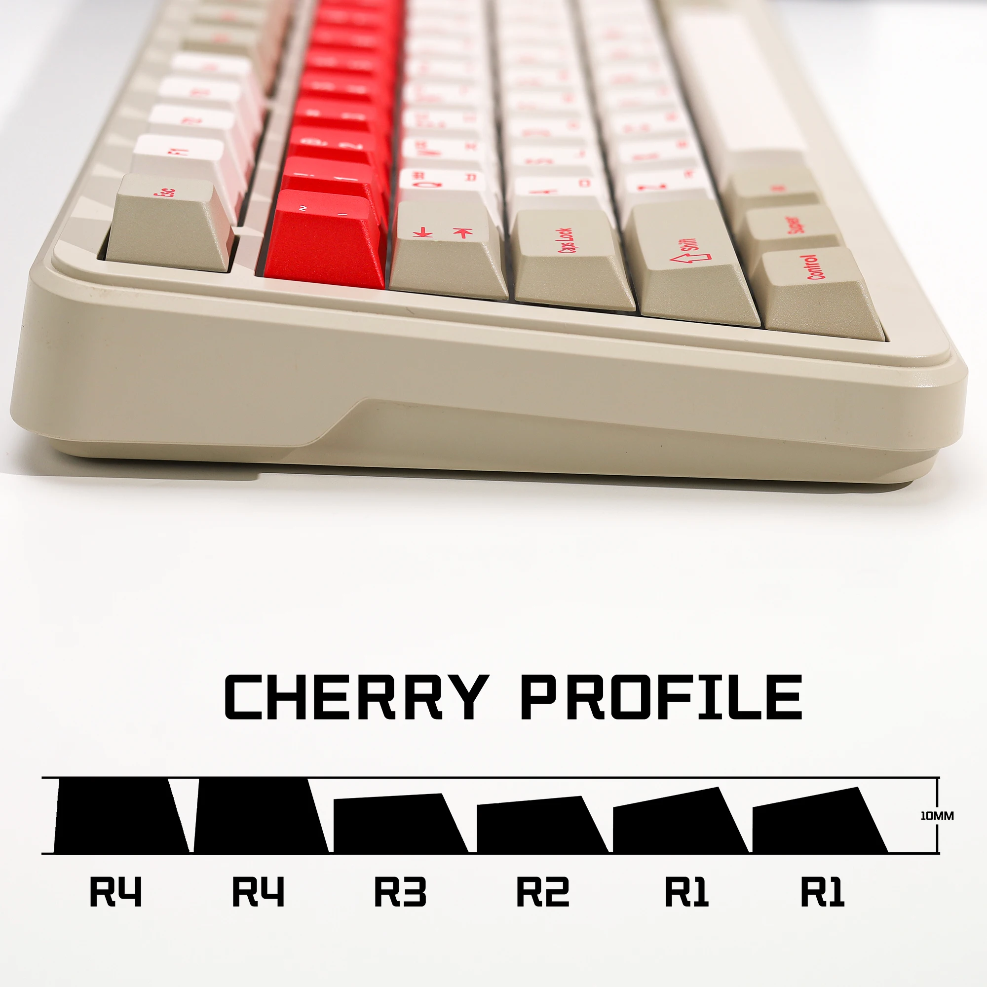 KBDiy GMK Red Alert Keycaps الكورية PBT 143 مفاتيح مجموعة ريترو أليس ISO الكرز الشخصي KeyCap للوحة المفاتيح الميكانيكية المخصصة لتقوم بها بنفسك 60 #6
