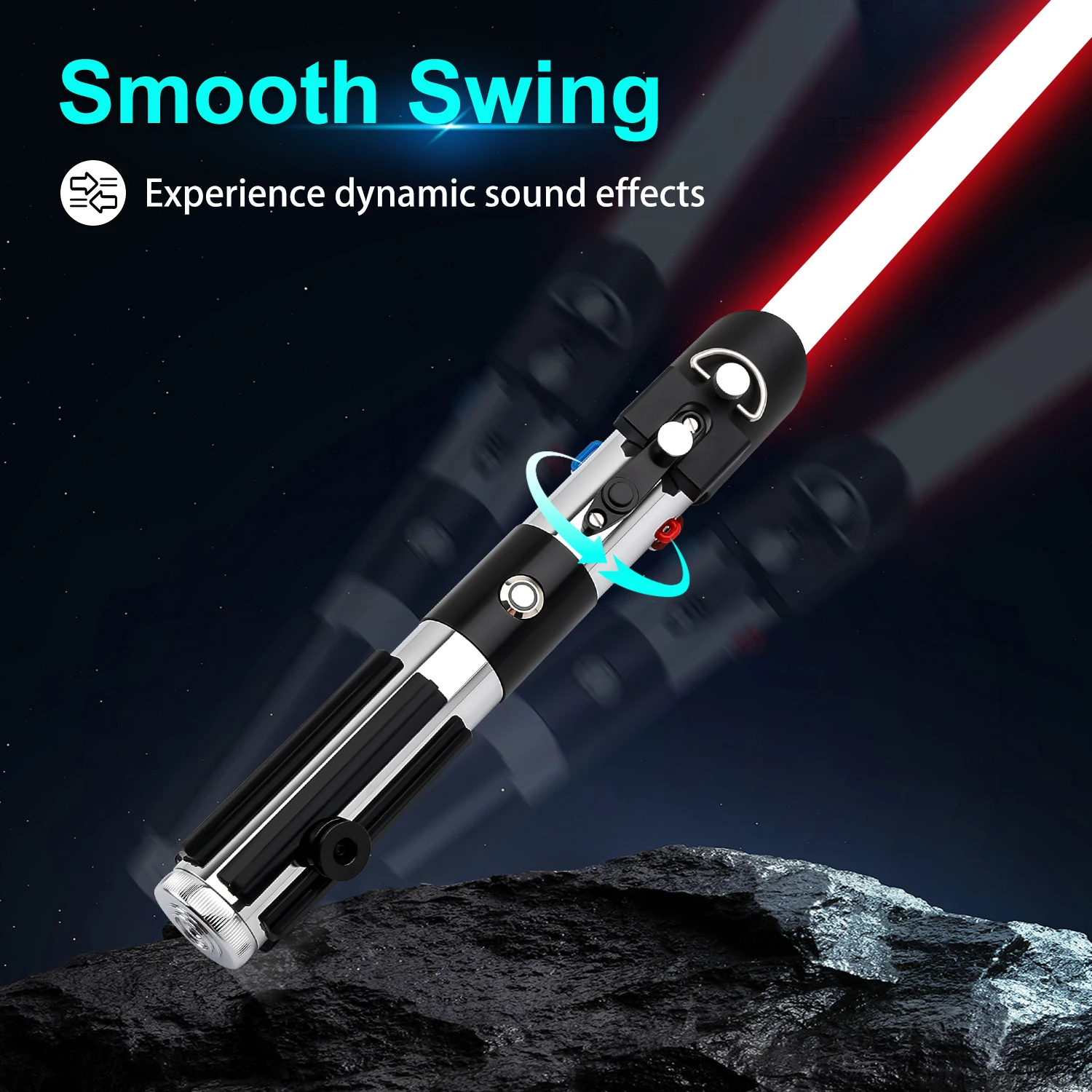 Spada Laser TXQSABER Neo Pixel SNV4 Pro con Smooth Swing, Impugnatura in Metallo, Effetti Luminosi, Giocattolo Cosplay, Replica di Darth Vader