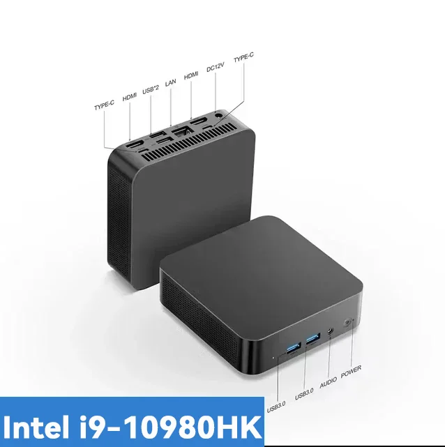 Mini PC Windows 11 Intel Core I9 10980HK 16GB RAM 1TB SSD Windows 11 WiFi 6 BT5.2 4K HD Factor Desktop for Home Office Business