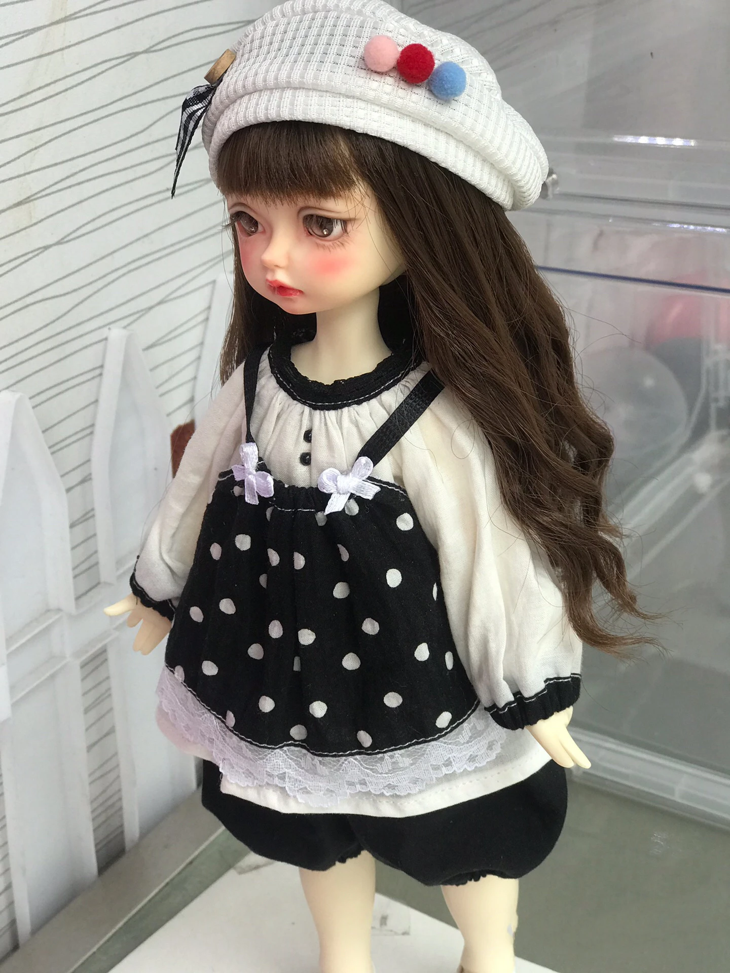 Blythe clothes Black and white dot skirt Dress (Fit Azone,ICY, JerryB, ob22、ob24、monst baby、1/6 Doll Accessories)