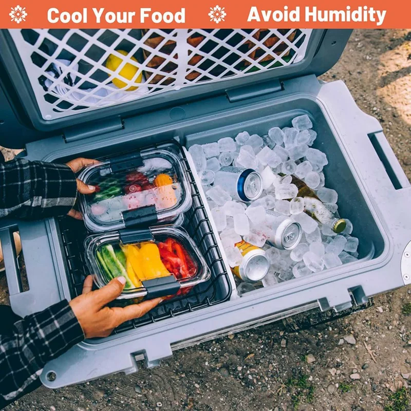 Cesta enfriadora ABAE-52 Qt para enfriador RTIC 52/72QT, inserto de bandeja de cesta enfriadora para accesorios de organización