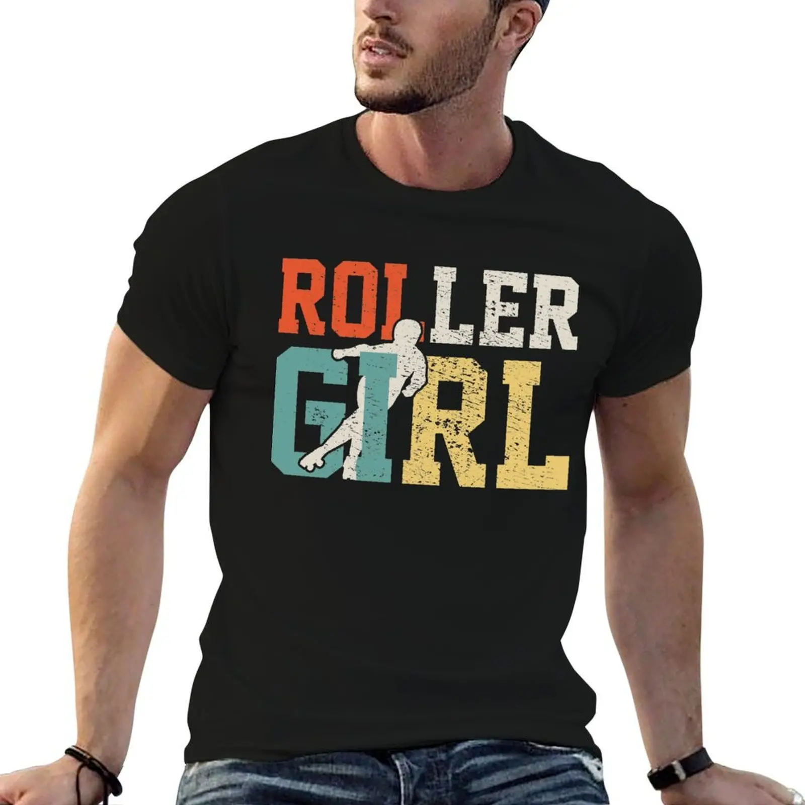 

Roller Derby Skater T-Shirt t shirt men 100% cotton luxury brand printed t shirts for man man t shirt luxury T-shirt