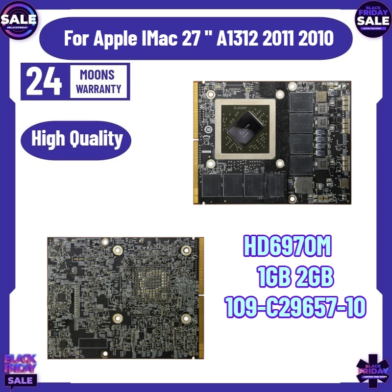 HD6970M  Video Card 1GB 109-C29657-10 2GB 109-C29647-00 for Apple IMac 27 