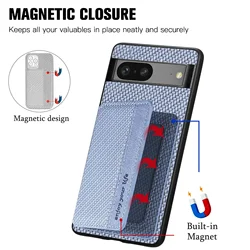 Magnet Case For Google Pixel 7A 7 8 9 6 Pro 6A ShockProof Card Slot Flip Wallet Leather Silicone Phone Case Back Cover Funda
