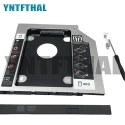 Aluminum 9.5mm Laptop 2nd HDD Caddy T440P T540P W540 DVD CD-ROM