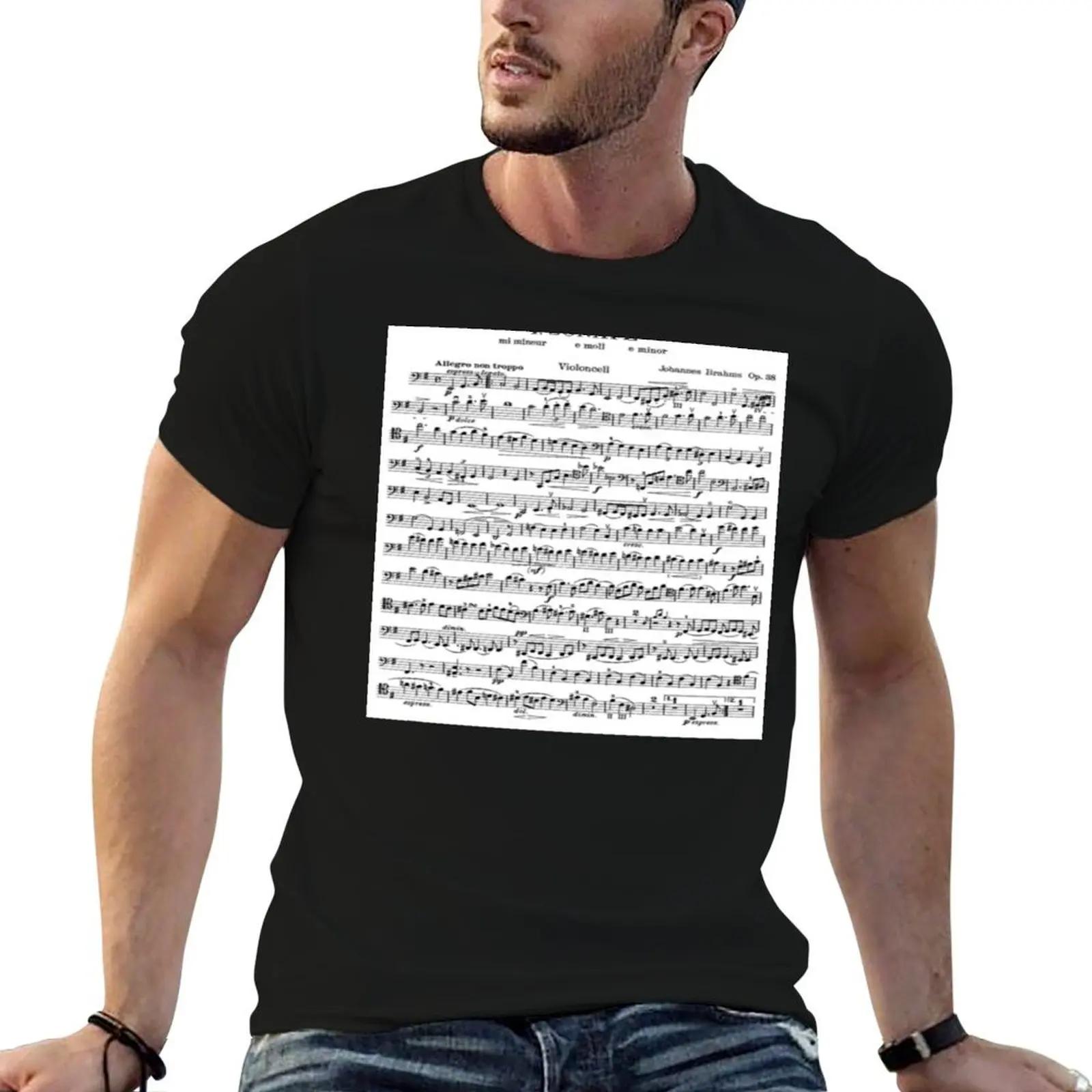 

Brahms Cello Sonata T-Shirt t shirt man luxury t shirt man casual T-Shirt