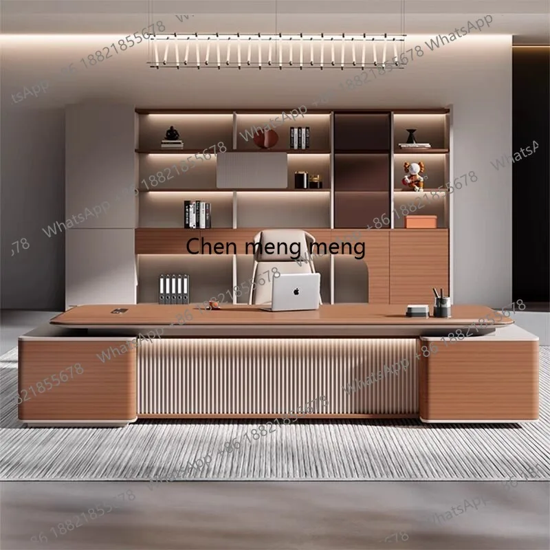 

Boss desk light luxury manager table and chair combination simple blister process president's room large class table furniture