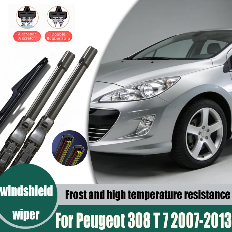 

Wiper For Peugeot 308 T7 2007-2013 2008 2009 2010 2011 2012 Front & Rear Wiper Blades Windshield Windscreen 30"+26"+12"